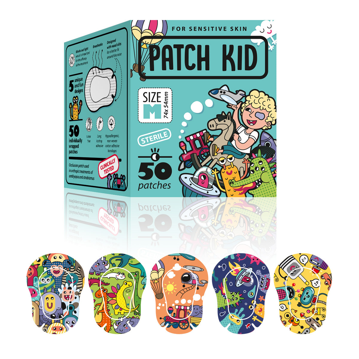 Patch Kid Medium Blue Box