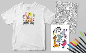 Patch Kid Purple Box Fun Combo T-Shirt/Stickers/Coloring Sheet